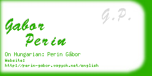 gabor perin business card